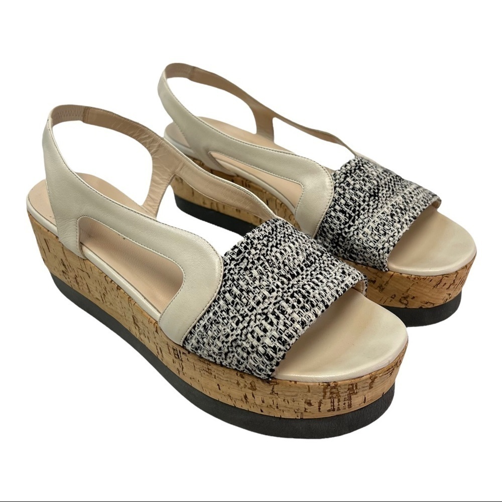 Fabiana Filippi Cork Platform Leather Sandals 39